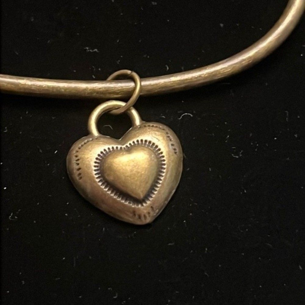 Cuff Bracelet with Removable "Heart" Charm - Picture 2 of 4